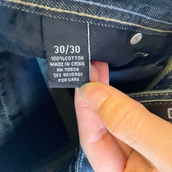 rue21 Black Men Jeans size 30x30 Dark Blue Mid Rise Straight Leg NWT - Picture 11 of 12